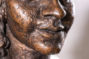 Sir Jacob Epstein Modern British Art Bronze w Brown Patina Life Size Bust