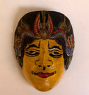 Indonesian Antique Hand Painted Wooden Mask Roni Sculpture
