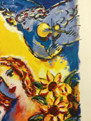 Modern Unframed Angelic Onlooker Zamy Steynovitz SIgned Seriolithograph Canvas