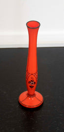 Gallo Slovakia Orange Candlestick with Flower Design