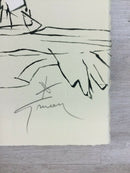 Art Deco Modern Unframed Rene Gruau Hand Signed Lithograph Bistro