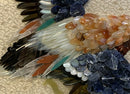 Asian Bird in Flight with Semi Precious Stones Wall Sculpture