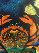 Mid Century Modern Unframed Moon Children Cancer Judith Bledsoe Signed Litho