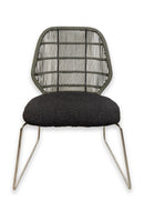Pair of B&B Italia Contemporary Modern Crinoline and Stainless Steel Chairs