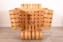 Knoll Frank Gehry Power Play Pair of Bentwood Armchairs and Matching Ottoman