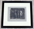 Mid Century Modern Framed Sott Ground Etching Aquatint Signed Eric Fischl Shower