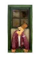 Stephen Hansen Ed at the Window Papier Mache Sculpture