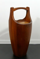 Mid Century Modern Danish Teak Ice Bucket Bar Accessory 1960s Scandinavian