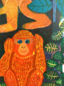 Mid Century Modern Unframed Shrewdness of Apes Judith Bledsoe Signed Lithograph