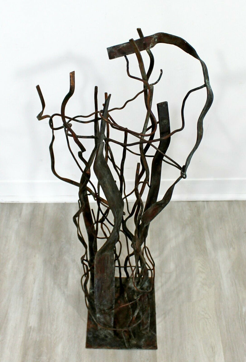 Contemporary Forged Painted Copper Metal Abstract Floor Sculpture Robert Hansen