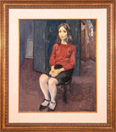 Raphael Soyer Seated Girl Signed Vintage Modern Figurative Original Oil Painting
