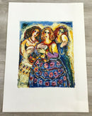 Modern Unframed 3 Women Musicians Zamy Steynovitz Signed Seriolithograph Canvas