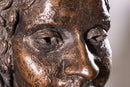 Sir Jacob Epstein Modern British Art Bronze w Brown Patina Life Size Bust