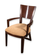 Pair of Berman Rossetti Contemporary Modern Dark Wood Armchairs