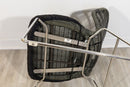 Pair of B&B Italia Contemporary Modern Crinoline and Stainless Steel Chairs