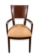 Pair of Berman Rossetti Contemporary Modern Dark Wood Armchairs
