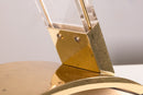 Set of 3 Vintage Grupo MCI Brass and Lucite Desk Lamps