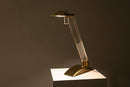 Set of 3 Vintage Grupo MCI Brass and Lucite Desk Lamps