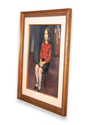 Raphael Soyer Seated Girl Signed Vintage Modern Figurative Original Oil Painting