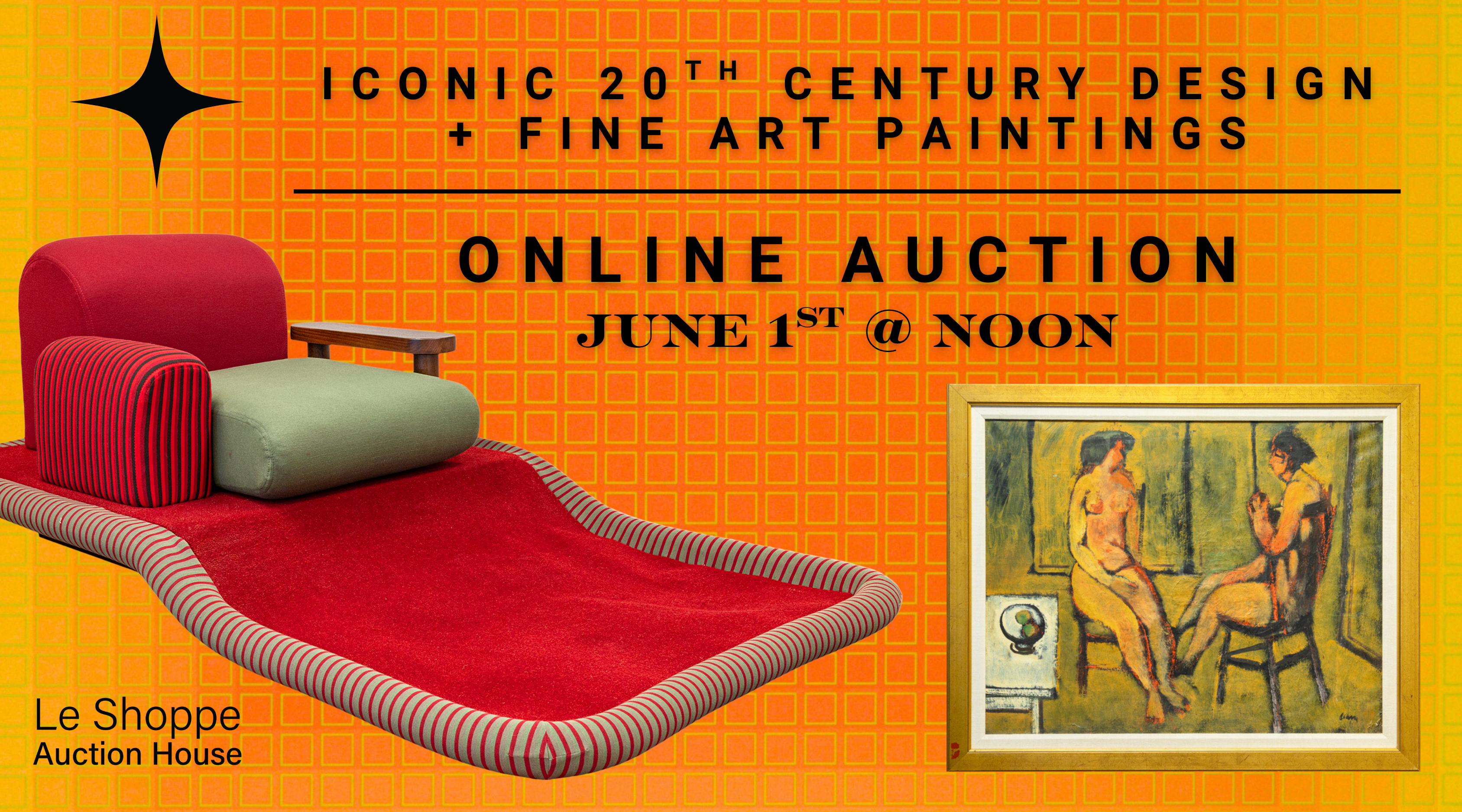 Iconic 20th Century Design + Fine Art Paintings Auction | June 1st, 2025