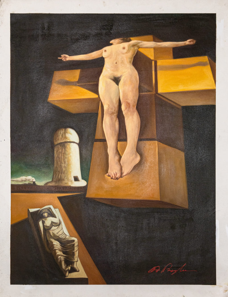 Dominic Pangborn Crucifixion: An Homage to Salvador Dali Painting Unframed