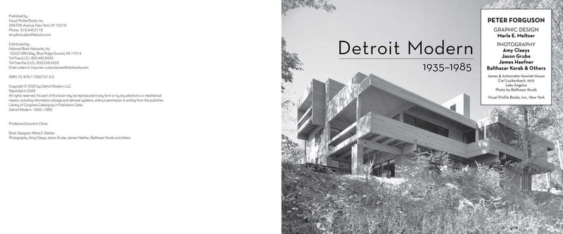 Detroit Modern: 1935 - 1985 Hardcover Coffee Table Book by Peter Forguson