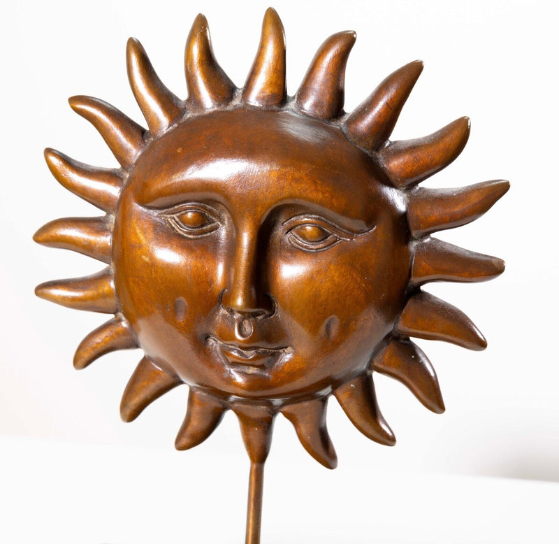 Sergio Bustamante Surrealist Sun Man Signed Contemporary Bronze Sculpture 78/100