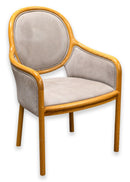 Set of 6 Ward Bennett for Brickel Associates 1980s Wood & Leather Dining Chairs