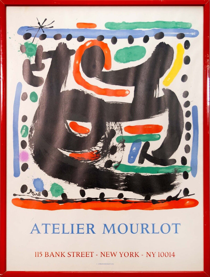 Joan Miro Atelier Mourlot New York Original Modern Lithographic Poster Framed