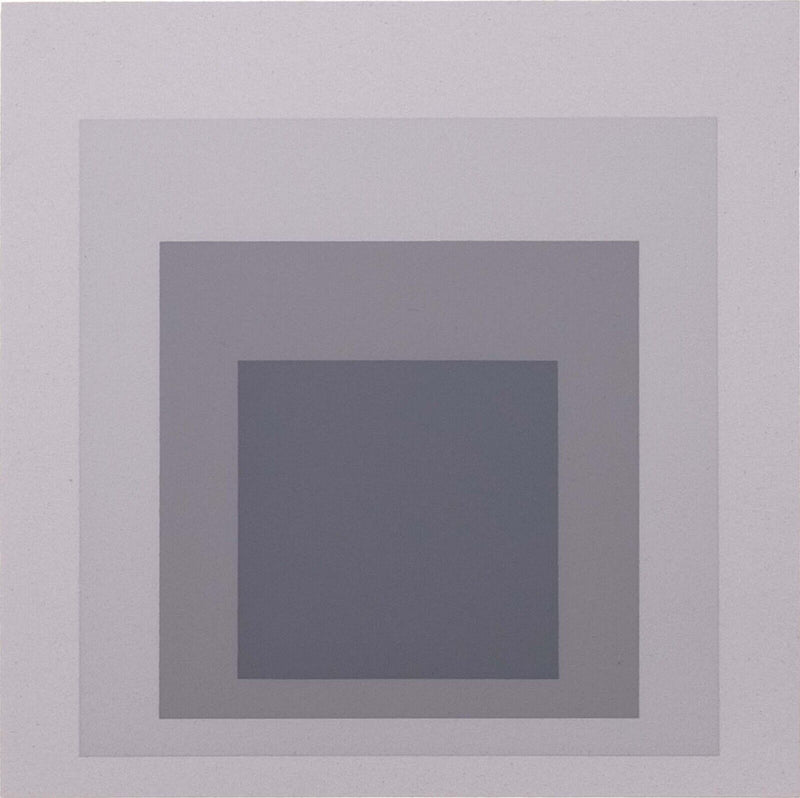 Josef Albers Homage to the Square (Grey) Modern Screenprint on Paper Unframed