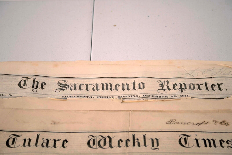 Antique The Sacramento Reporter, Tulane Weekly Times & The Willows Journal Paper