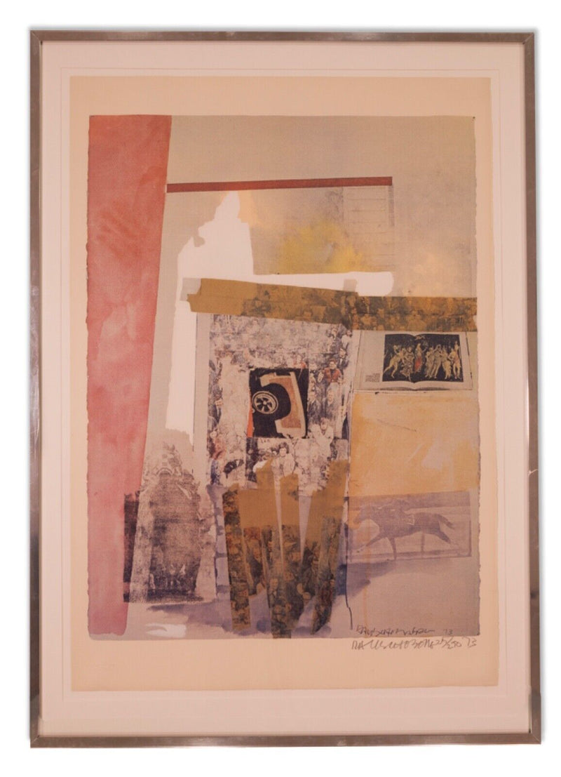 Robert Rauschenberg Watermark 1973 Signed Silkscreen in Colors 25/250 Framed