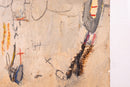 Brenda Goodman War Series Postmodern Abstract Oil Painting on Board 1971 Vintage