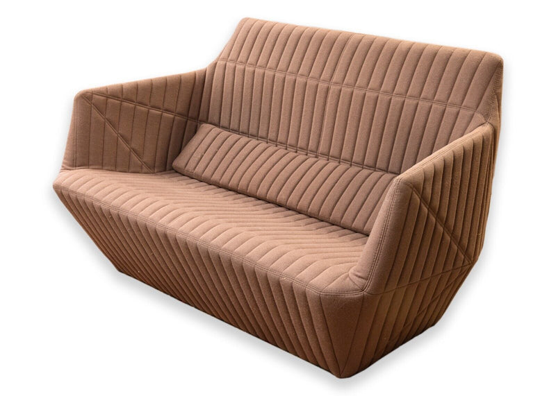 Ligne Roset R&E Bouroullec Facett Contemporary Modern Brown Loveseat Sofa