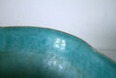Tung Chih Oblong Footed China Bowl Turquoise Interior Yu-Yi Cloud Design 1862-75