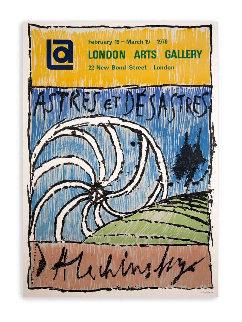 Pierre Alechinsky Astres et Desastres London Arts Group Lithographic Poster