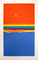 Richard Kozlow Spectrum Modernist Abstract Serigraph 1/1 Unframed 1980s