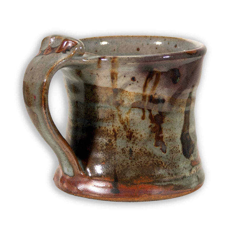 John Glick Ceramic Stoneware Mug I Stamped Plum Tree Pottery