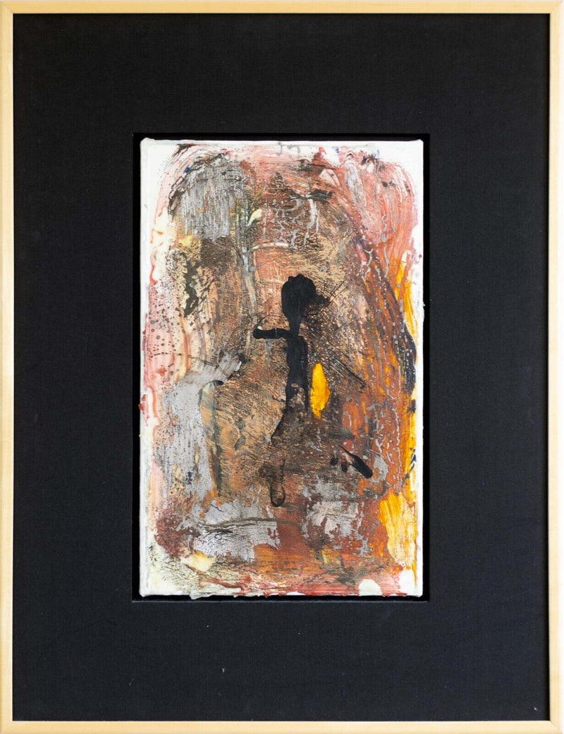 John Beardman Untitled (Orange) Signed 1991 Contemporary Abstract Expressionist