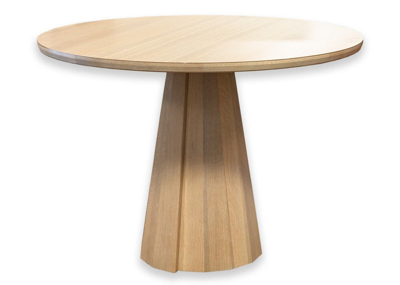 Maiden Home "The Bank" Round White Oak Contemporary Modern Dining Dinette Table