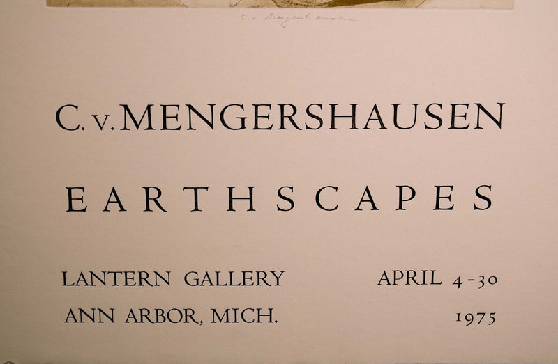 C. v. Mengershausen Earthscapes Lantern Gallery Signed Lithographic Poster