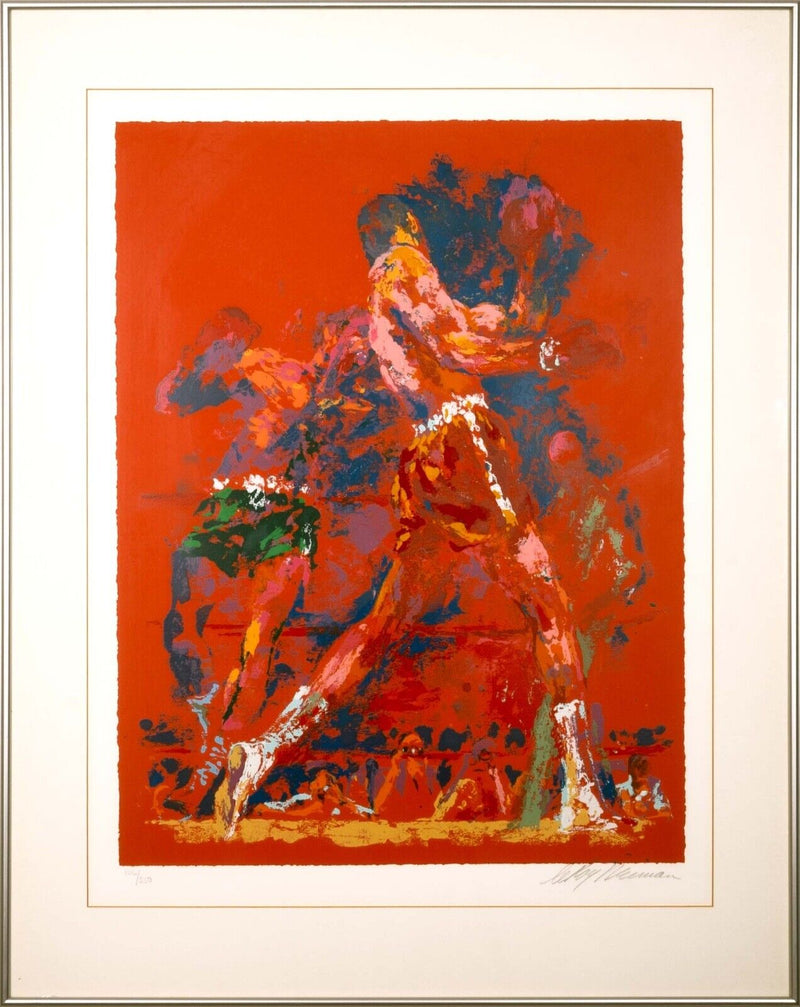 Leroy Neiman The Red Boxer Lithograph Signed 106/250 Framed