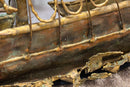 Paul D. Wellington Signed Sailboat Modern Brutalist Brass Wall Sculpture 1970s