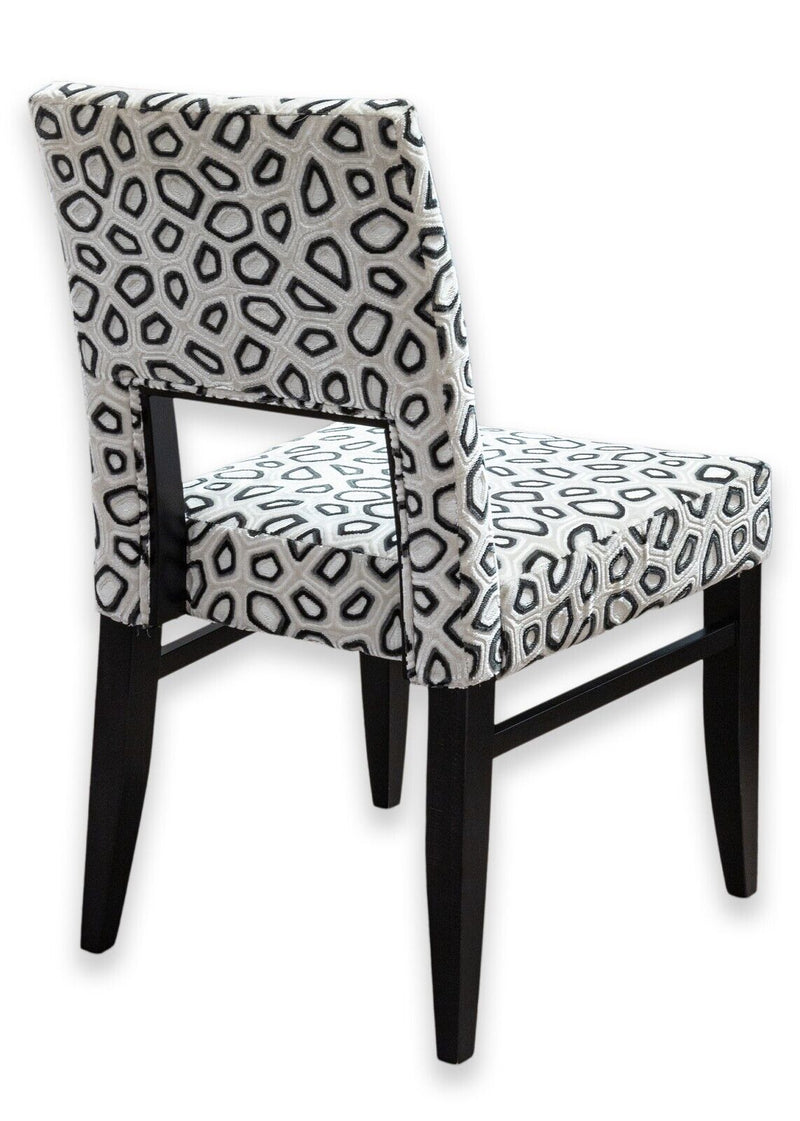 Set of 6 OFS Brand Kravet Fabric Black White Contemporary Modern Dining Chairs