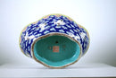 Tung Chih Oblong Footed China Bowl Turquoise Interior Yu-Yi Cloud Design 1862-75