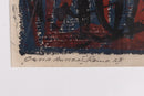 Adja Yunkers Ostia Antica I - Roma II Signed Abstract Woodcut in Colors on Paper