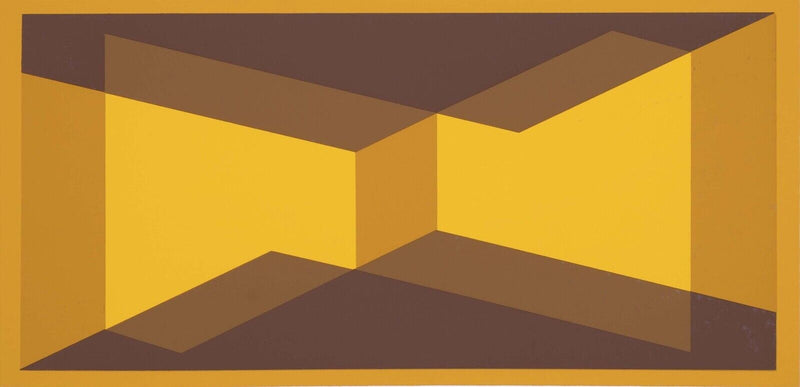 Josef Albers Homage to the Square (Grey and Yellow) Modern Screenprint on Paper