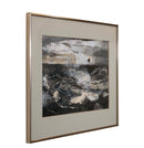 Nori Geffen In The Beginning Signed Modern Mixed-Media Painting Framed 1970s