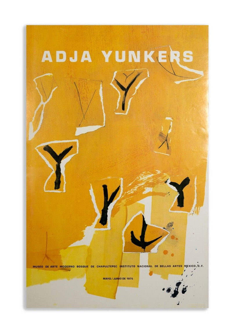 Adja Yunkers Museo de Moderno Lithograph Exhibition Poster Unframed Mexico 1975