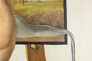 Thad Miller Nude at Easel Signed Modern Oil Painting Somerset Series 1978 Framed